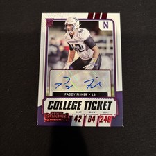 2021 Panini Contenders Draft Picks Paddy Fisher Auto #178