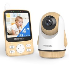 HelloBaby 4" IPS Video Baby Monitor with Camera - No WiFi, HB6340, Yellow