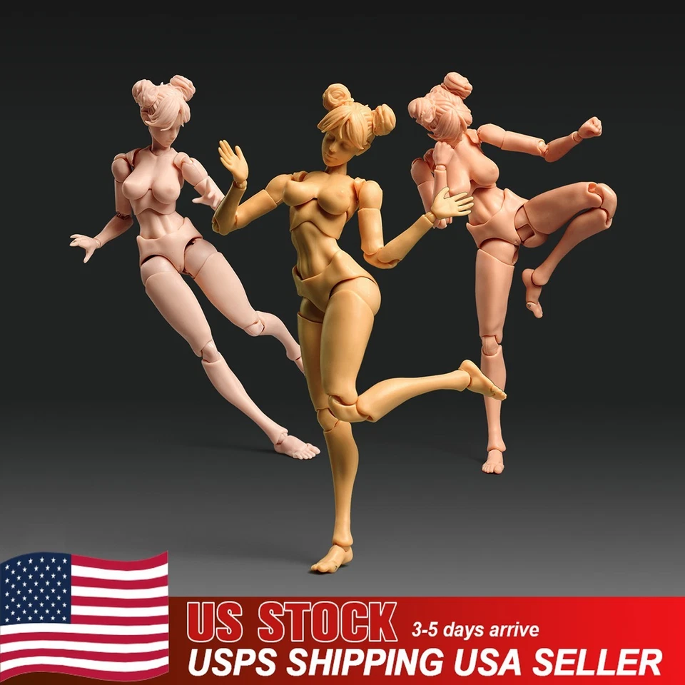 Figura de acción modelo de cuerpo Romankey X COWL 1/12 hembra articulación súper flexible de 6" EE. UU. Foto 2 de 3