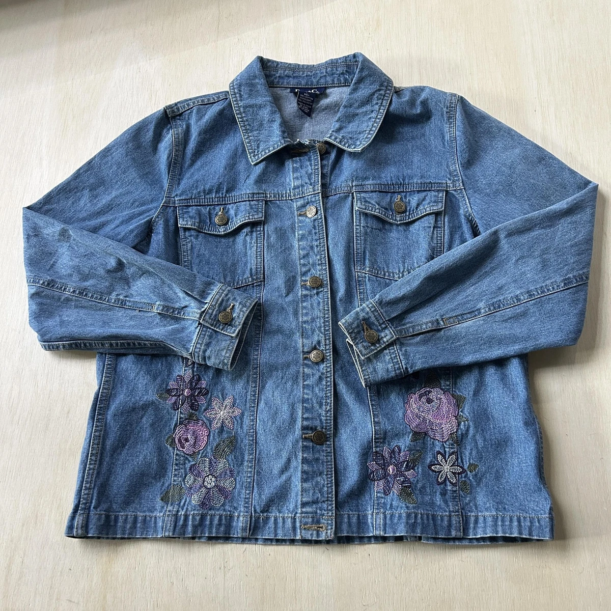 Denim & Co. Denim Floral Coats, Jackets & Vests for Women for sale