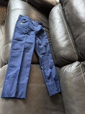 Cub Scout Pants Boys Blue Cub Cotton 26x22 With Large Hem EUC