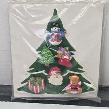 Avon Christmas Themed Novelty Button Covers Set Of 6, New In Package, Vintage