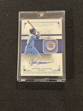 2017 National Treasures #TSM-AD Andre Dawson Auto /Button #/3 Expos HOF