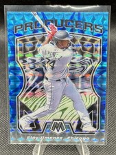 Eloy Jimenez 2021 Panini Mosaic #P12 Producers Reactive Blue #/99 SN