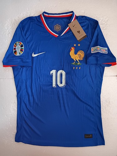 Kylian Mbappe #10 France 2024 Euros Match Slim Blue Home Soccer Jersey 2024-2025