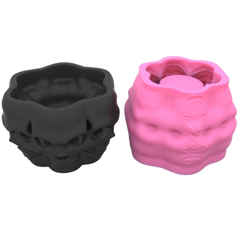 Silicone Multi-Skull Flowerpot Mold for Resin Epoxy Casting DIY Craft