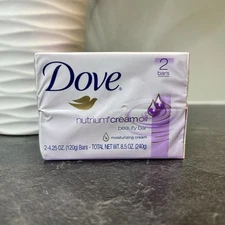 Dove Nutrium Cream Oil Beauty Bar 1/4 Moisturizing Cream 2 Bars 4.25 oz SEALED