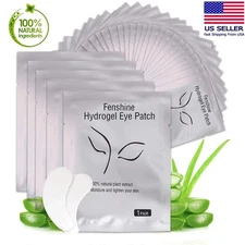 200 Pairs Eyelash Extension Gel Patches Natural Hydrogel Under Eye Pad Lint Free