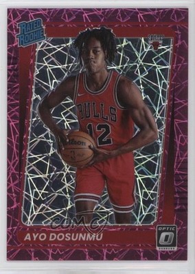 2021-22 Donruss Optic Rated Pink Velocity Prizm 53/79 Ayo Dosunmu Rookie RC 12q9