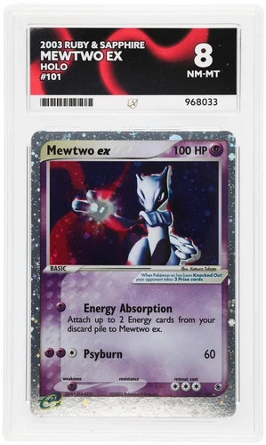 ACE 8 Mewtwo Ex Holo 101/109 Ruby & Sapphire Ace Label Graded Card