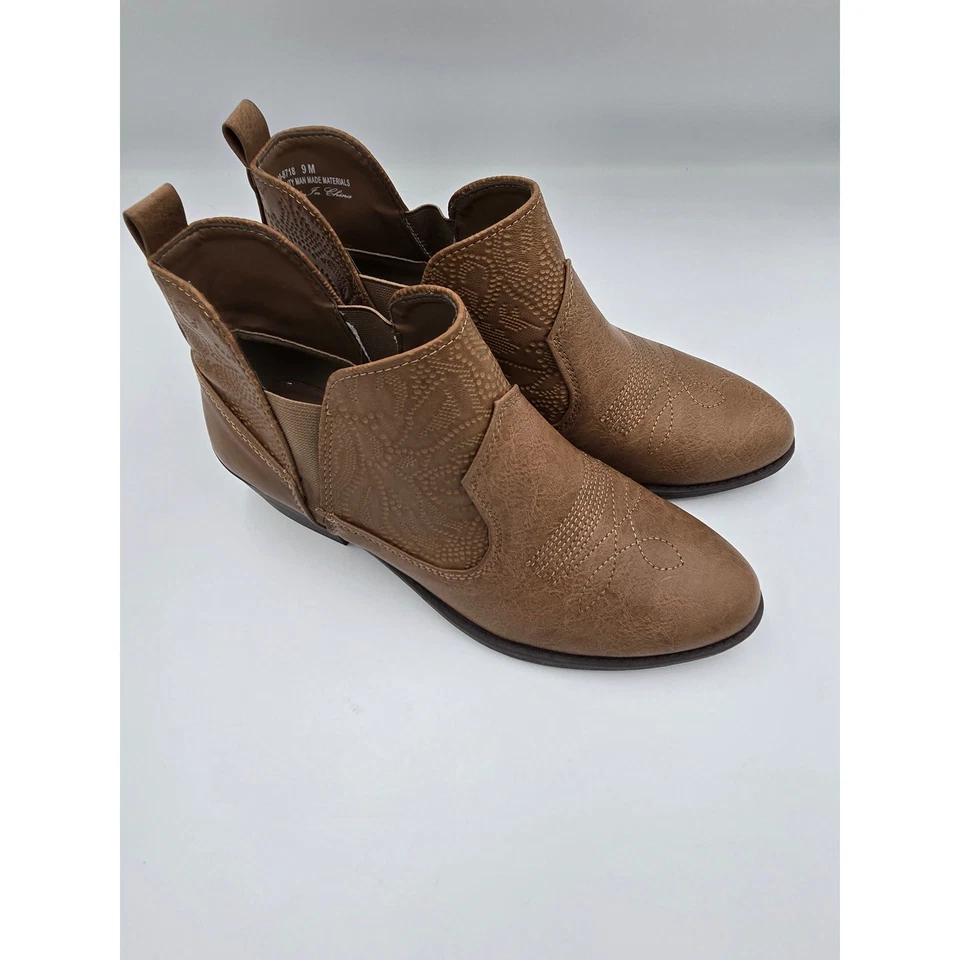 Botines Easy Street Legend Western color topo en relieve para mujer talla 9M Foto 2 de 4