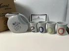Fiestaware Gray Millennium 2000 Large Pitcher & 4 Tumblers Set NIB 5 piece Set