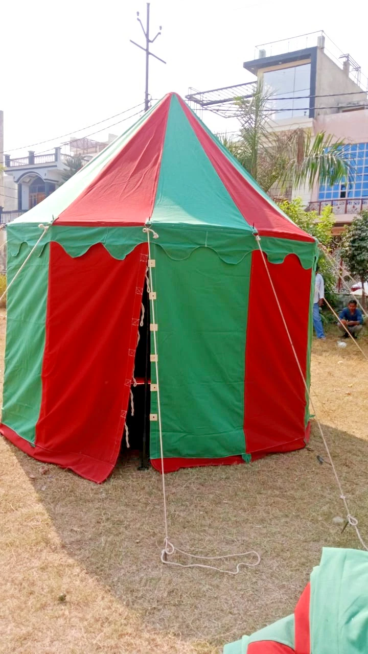 WEEKEND SALE Medieval Round pavilion Green Red waterproof Camping tent for sale