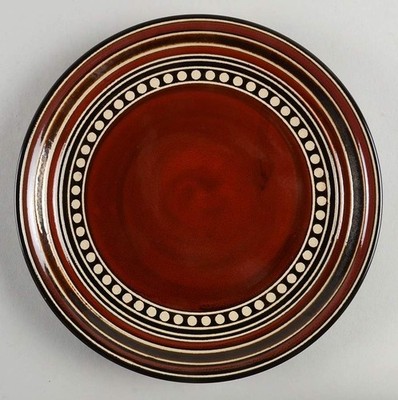 Gibson Designs Cafe Versailles Red Salad Plate 10450642