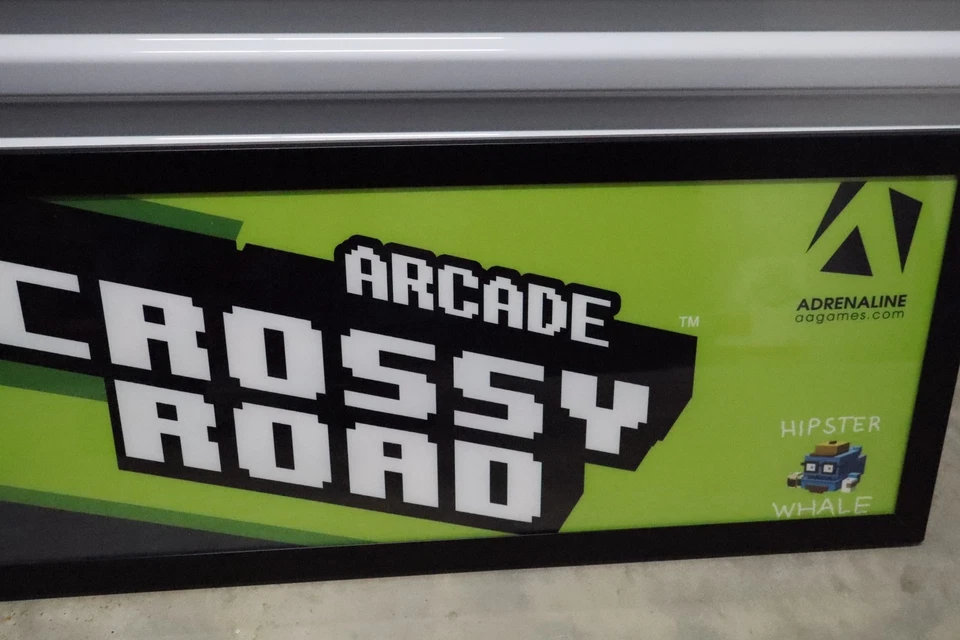 Crossy Road Arcade Marquee Topper Sign Adrenaline Amusements Untested Frame - Image 3 of 4