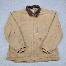Carhartt Jacket Mens Size XL Sherpa Lined Sandstone Ridge Duck Canvas C61 CML