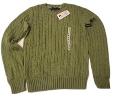 New Tommy Hilfiger Women's Cotton Sweater Green, Perfect for Spring 