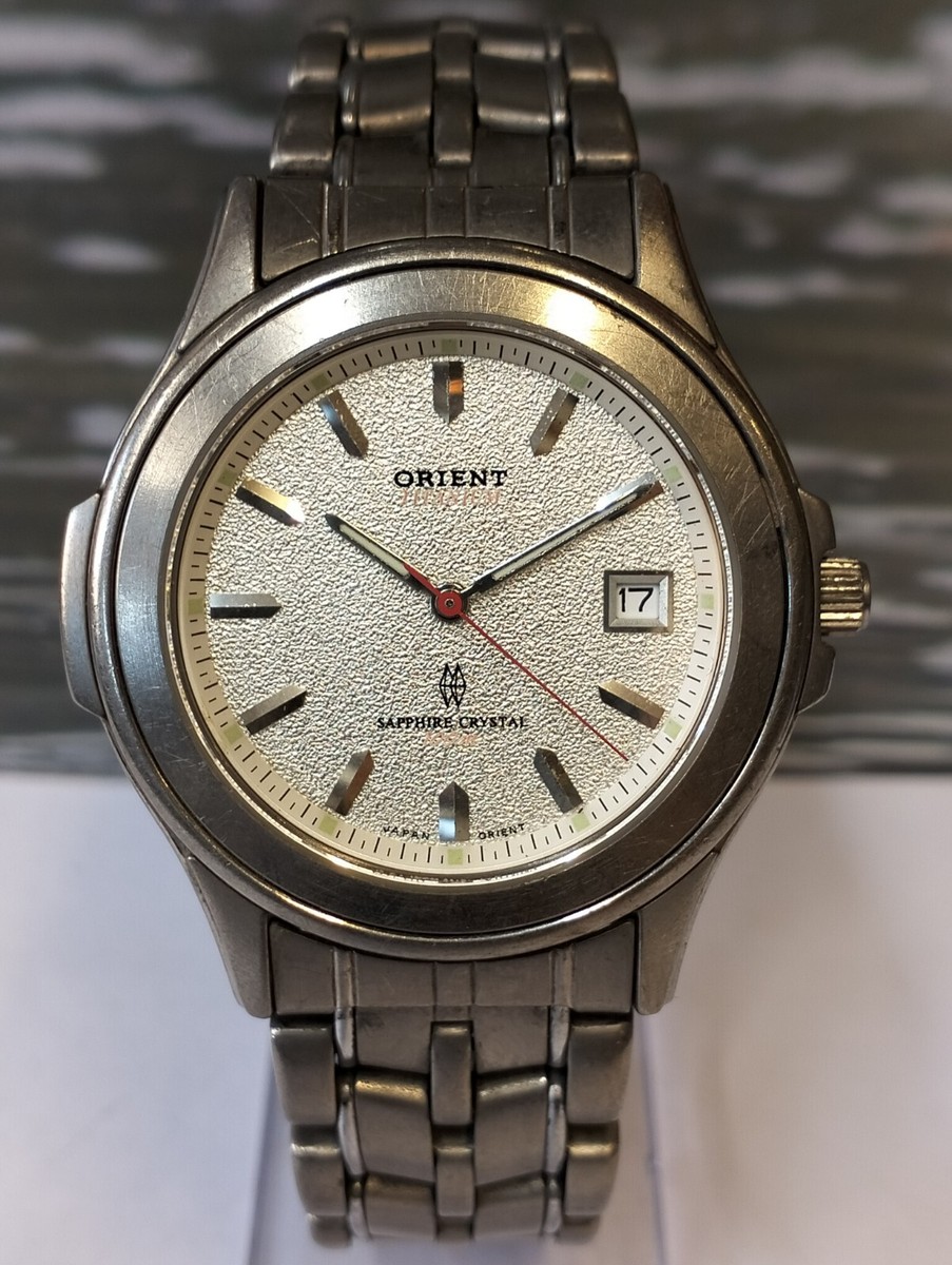 ORIENT ALL TITANIUM QUARTZ UN5Z-C0CA JAPAN MEN'S FULL WORKING ALL