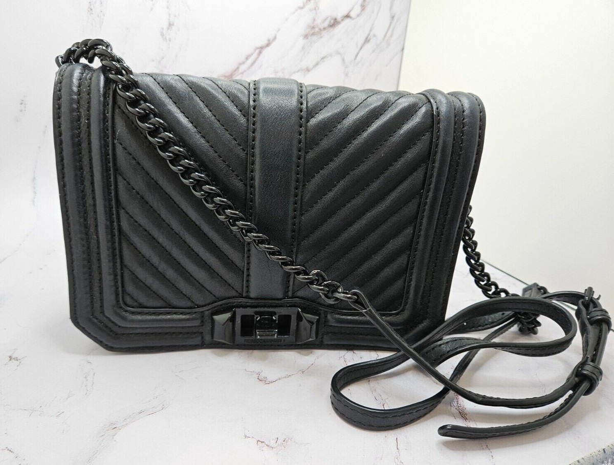 Rebecca Minkoff Love Quilted Backpack Black with adjustable chain/leather straps Believe it or not, my Megan Small Shoulder Bag holds it all  main image 2