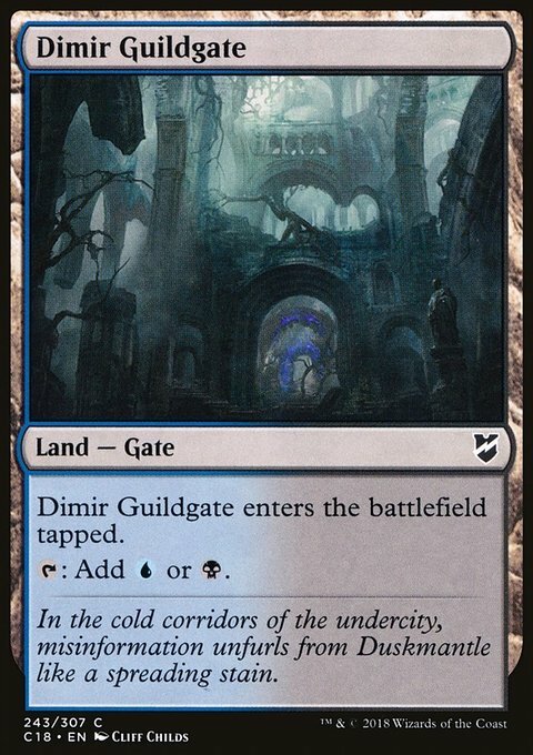 Magic the Gathering MTG Dimir Guildgate (243) Commander 2018   LP