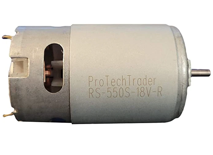 2pc 18v DC Motor 550 High Torque 20k RPM RC Car Drill Tool 1/8in Round Shaft  - Image 3 of 3