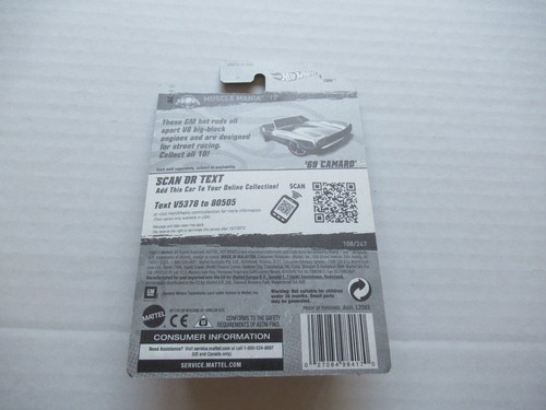 2012 HOT WHEELS SUPER TREASURE HUNT 69 CAMARO CAR & FREE CASE SEALED - Picture 6 of 6
