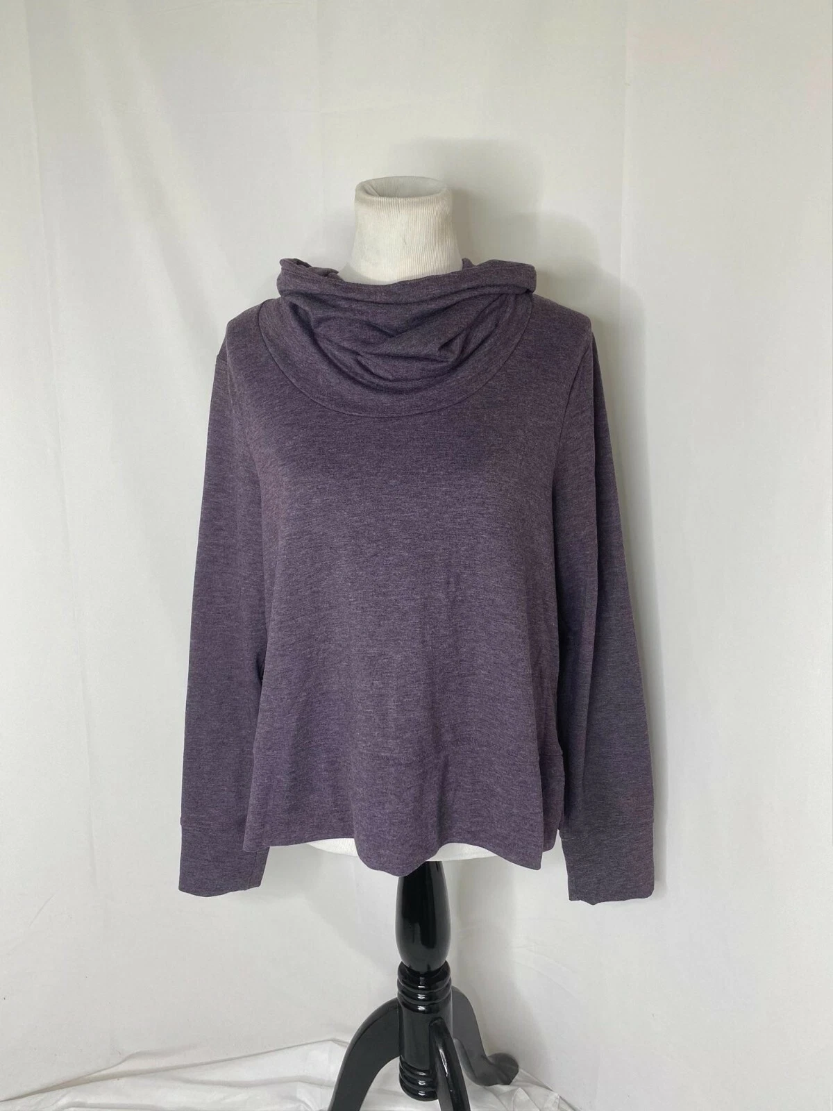 yogalicious heavyweight cowl neck long sleeve shirt