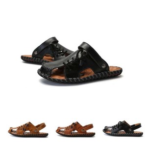 mens closed toe slip on sandals