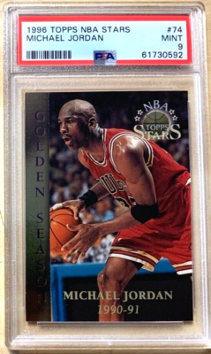 1996 Topps NBA Stars Basketball #74 Michael Jordan Golden Season