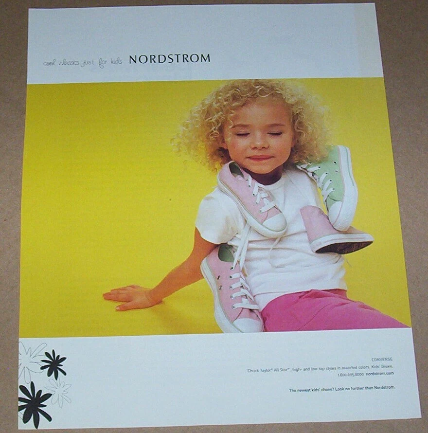 2005 print ad page Converse kids shoes cute little girl