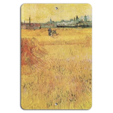 Golden Wheatfields: Rustic Charm on Metal Art