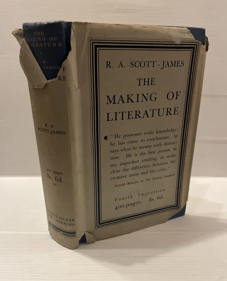 The Making of Literature R. A. Scott James 1937 HB Book DJ English Language - Image 2 of 4