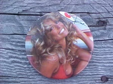 1977 Farrah Fawcett Pinback Button Pro-Arts Medina Ohio Orig Vintage 3" EXC