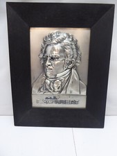 F. Schubert altes Metallrelief Wandrelief 3D Relief Wandbild