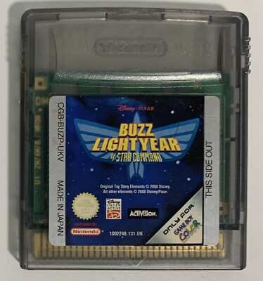 Buzz Lightyear of Star Command Nintendo Gameboy Colour Cart-TESTED & WORKS - PAL