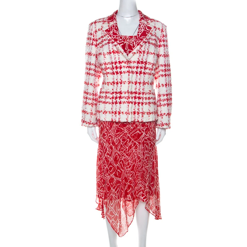 LUXUS COUTURE ESCADA BLAZER Boucle tweed rot NEU red 38/40 NP1520 Janker Tracht - Bild 1 von 1