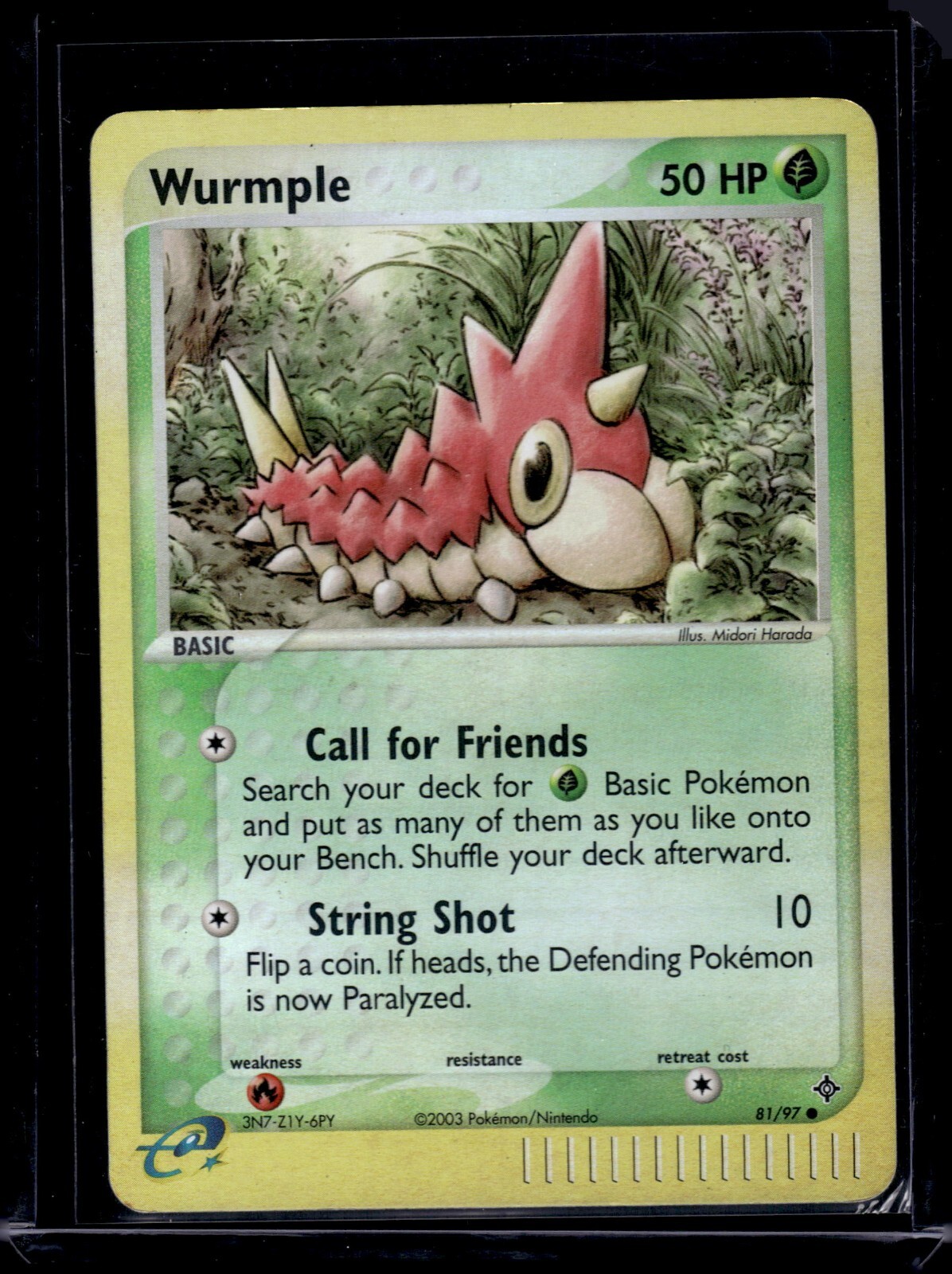 Wurmple EX Dragon 81/97 Reverse Holo Common Pokemon Card MP