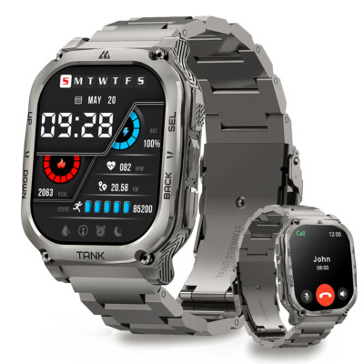 KOSPET TANK M3 Smartwatch Herren Smartwatches 480mAh Batterien 50ATM Wasserdicht