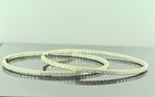 5.50 ct 14k Yellow Gold Natural Diamond Hoop Earring inside outside snap closure — photo 3