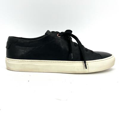 Good Man Brand Black Leather Legend London Edge‎ Low Top leather shoes (9) Pebbled Leather Sneakers - Lightweight & Durable Footwear main image 3