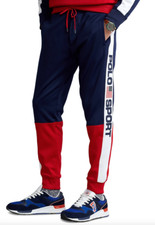 POLO RALPH LAUREN Men's Big  Tall Polo Sport Logo Colorblock Fleece Jogger Pant