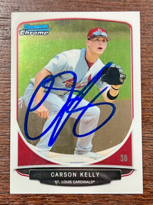 CARSON KELLY Signed 2013 Bowman Chrome Card # BCP19 CHICAGO CUBS ...