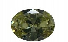 PERIDOTO ZIRCONIA ovale taglio scacchiera 8x6 mm