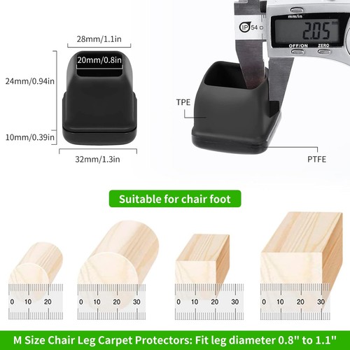 Chair Sliders for Carpet, 16PCS Furniture Sliders for Carpeted Floors & Hardw... - Picture 5 of 7