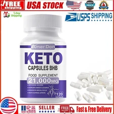 Keto BHB Apple Cider Vinegar ACV Diet Pills 21000mg 120 Hard Capsules