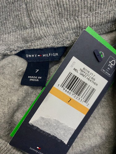 Tommy Hilfiger Boy's Gray Recycled Jogger Pants Size 7 - Picture 2 of 2