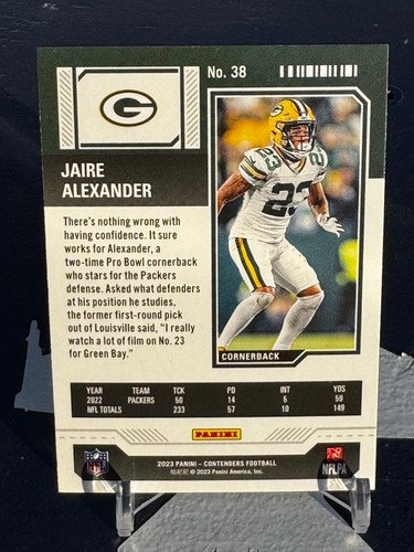 2023 Panini Contenders - Season Ticket #38 Jaire Alexander HOBBY MOJO 💎 - Bild 2 von 2