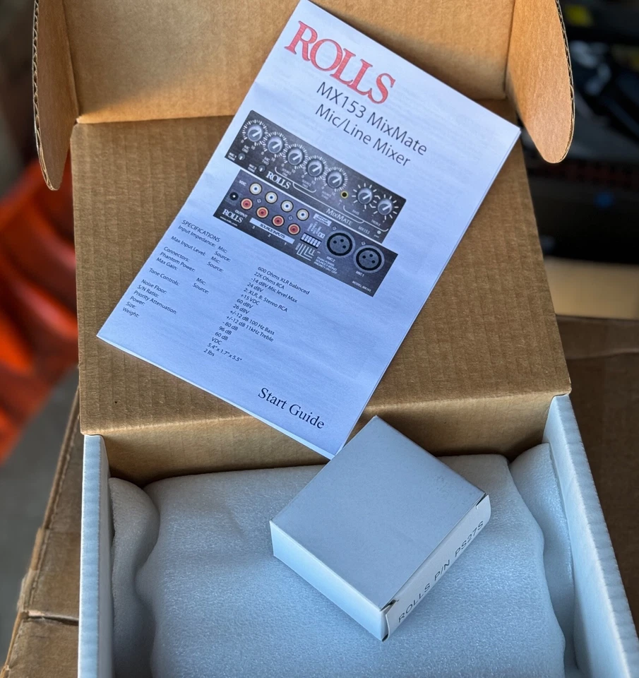 Rolls MixMate MX153 2 Micrófonos 3 Fuentes Mezclador Estéreo Nuevo en Caja Sin Devoluciones Foto 2 de 3