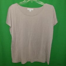 0853 NWOT J JILL medium beige Sand Washed pullover tee top relaxed new