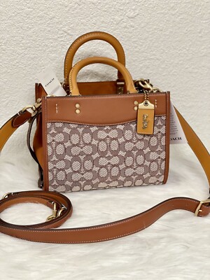 COACH SIGNATURE JACQUARD ROGUE 25 NWT C6444 Retail:$675 Dust Bag